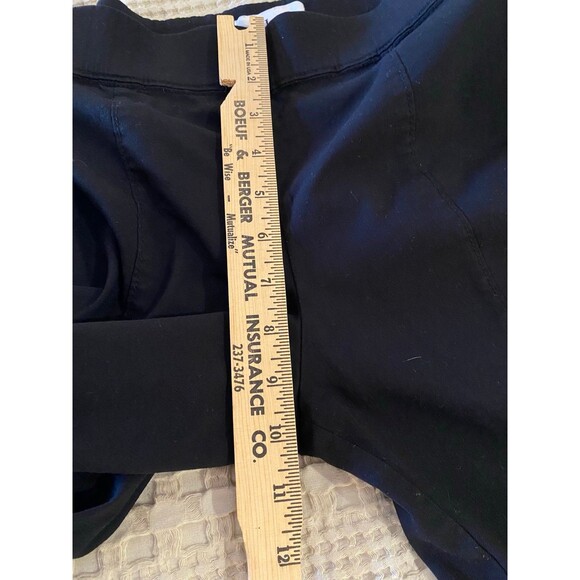 Elle Black Womans  Pants Size 12 Elastic Waist Stretch Cropped Slacks - Picture 9 of 10